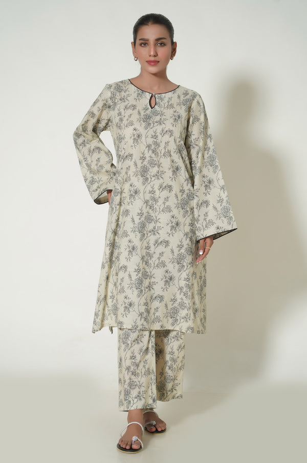 Stitched 2 Piece Printed Khaddar Suit
