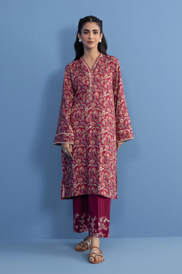 Unstitched 2 Piece Printed Khaddar Suit