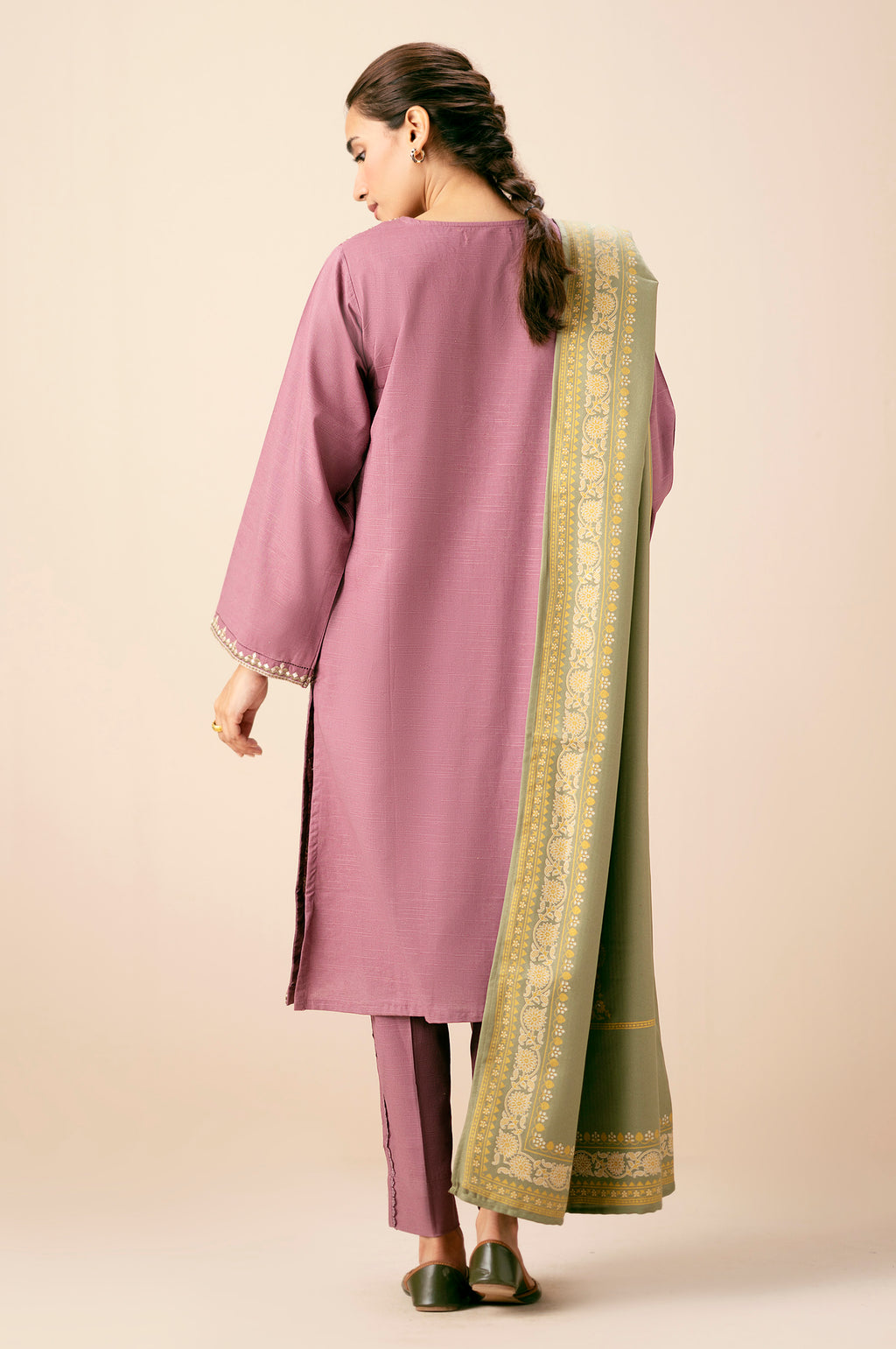 UNSTITCHED EMBROIDERED SHIRT BOTTOM SUIT