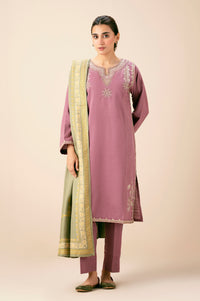 UNSTITCHED EMBROIDERED SHIRT BOTTOM SUIT