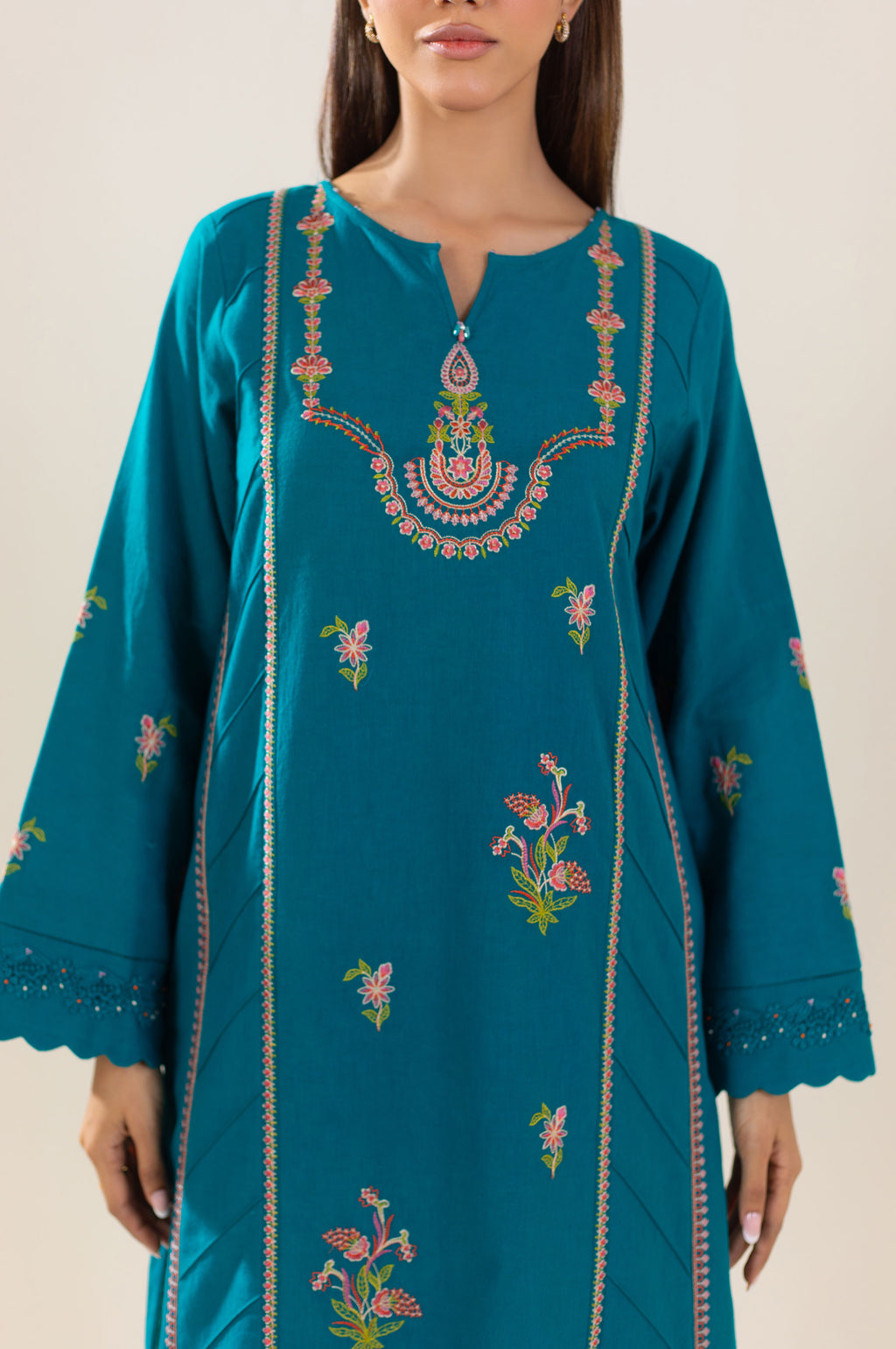 Unstitched 2 Piece Embroidered Lawn Suit