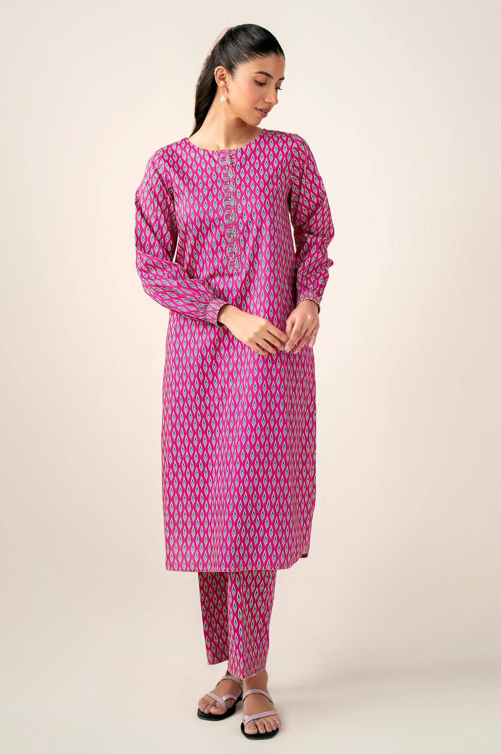 Unstitched 2 Piece Printed Lawn Suit