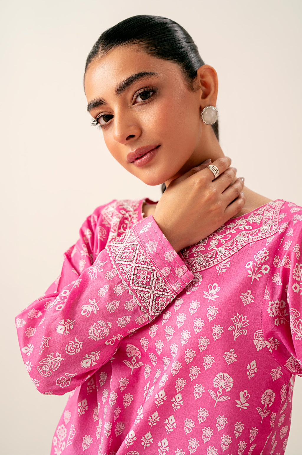 Unstitched 2 Piece Printed Embroidered Lawn Suit