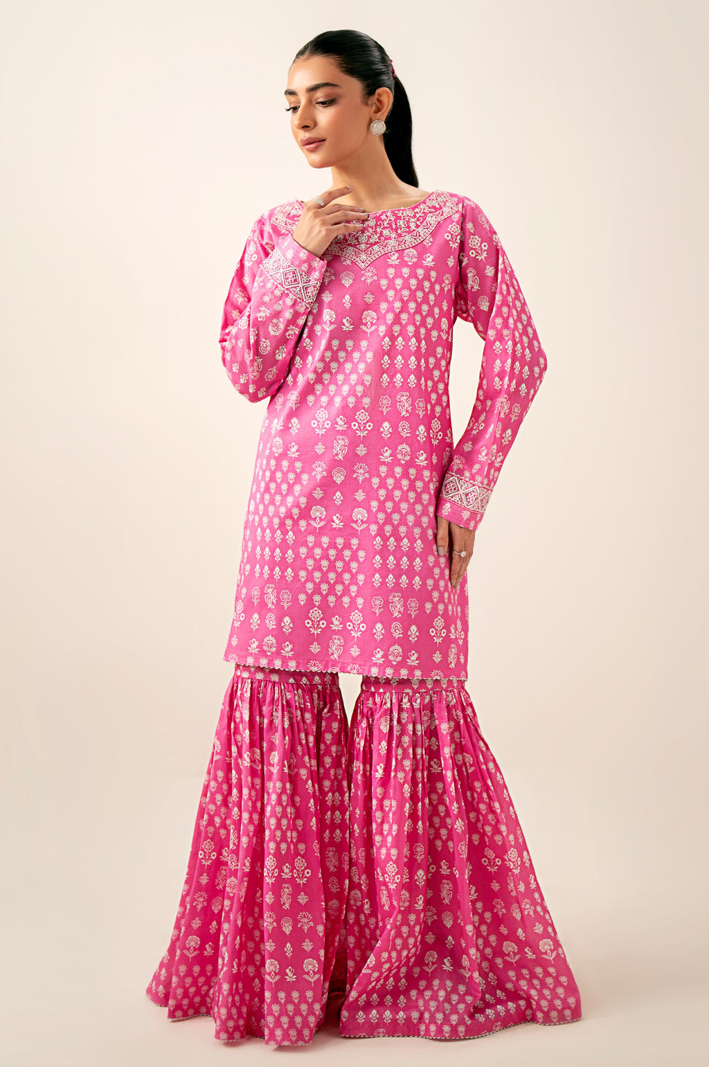 Unstitched 2 Piece Printed Embroidered Lawn Suit