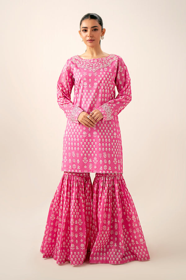 Unstitched 2 Piece Printed Embroidered Lawn Suit