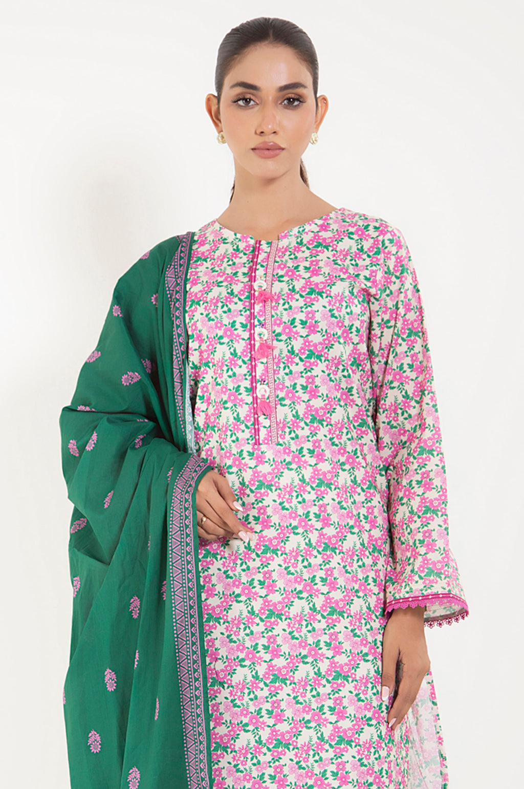 Unstitched 2 Piece Printed Lawn Suit