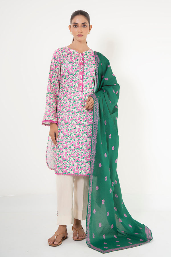 Unstitched 2 Piece Printed Lawn Suit