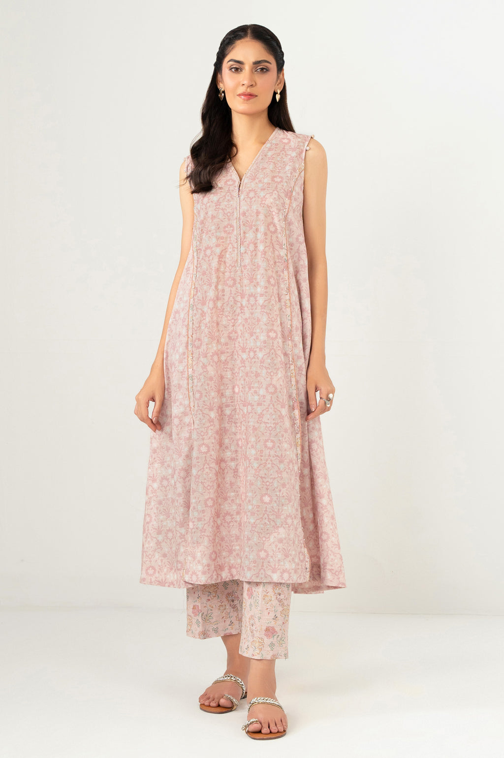 Unstitched 2 Piece Printed Cottel Suit