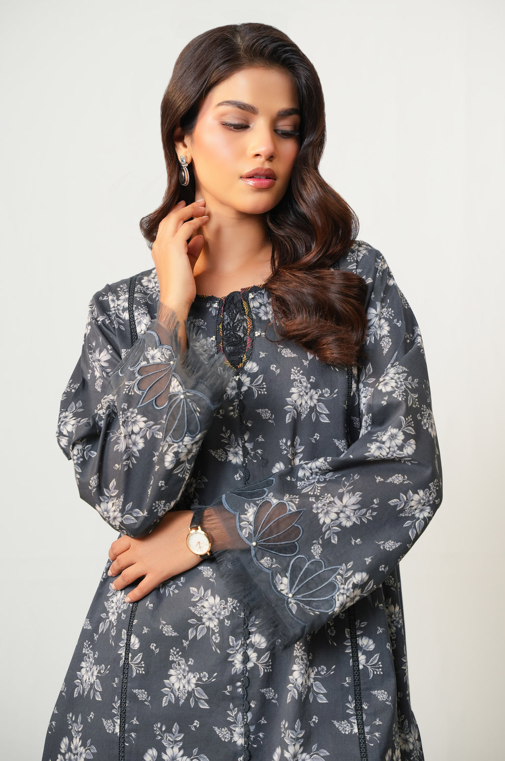 Unstitched 2 Piece Digital Printed Lawn Suit