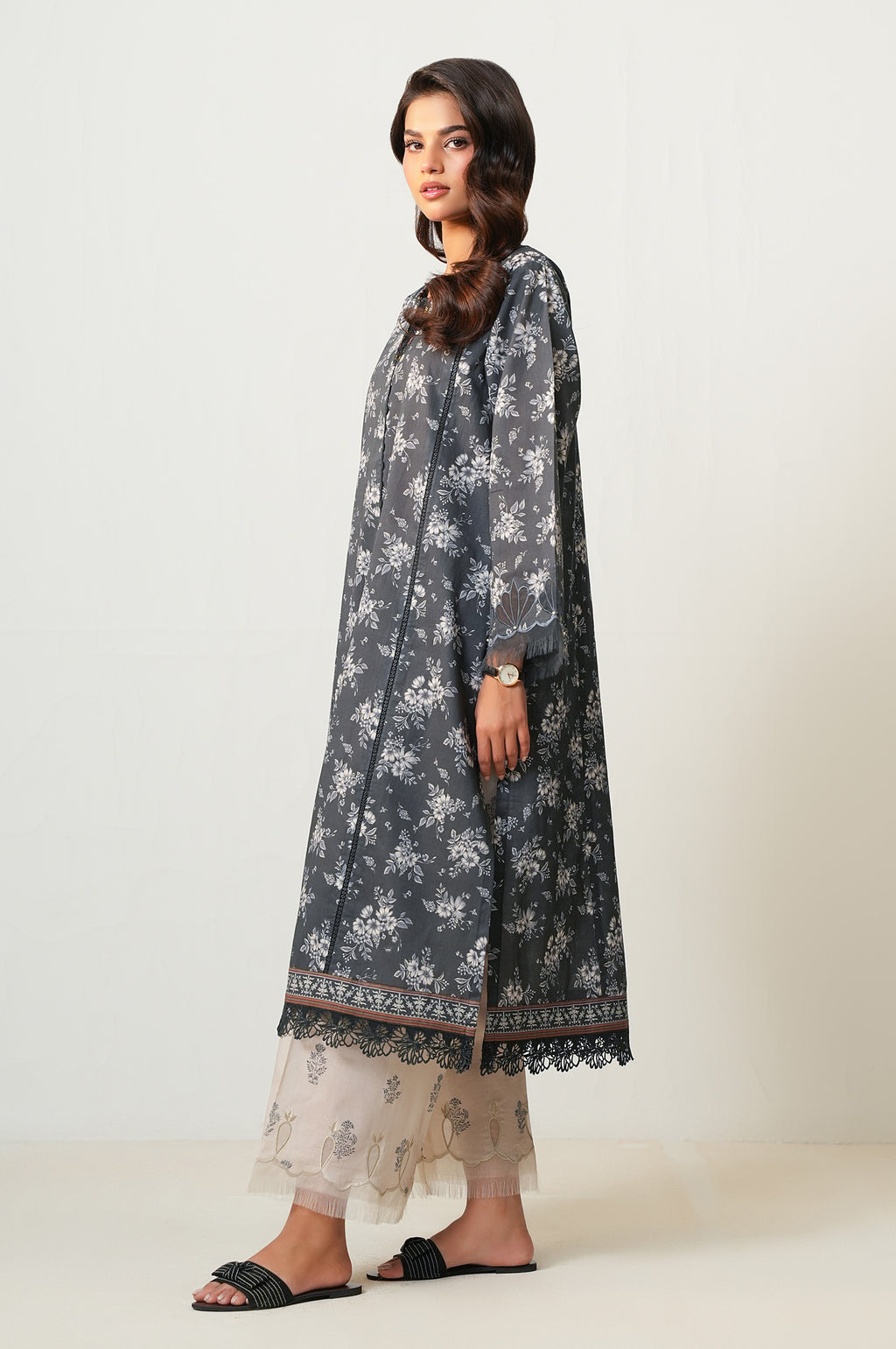 Unstitched 2 Piece Digital Printed Lawn Suit
