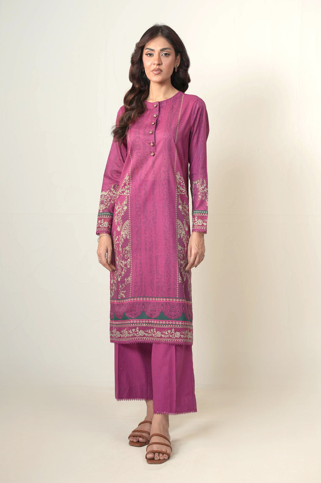UNSTITCHED EMBROIDERED SUIT