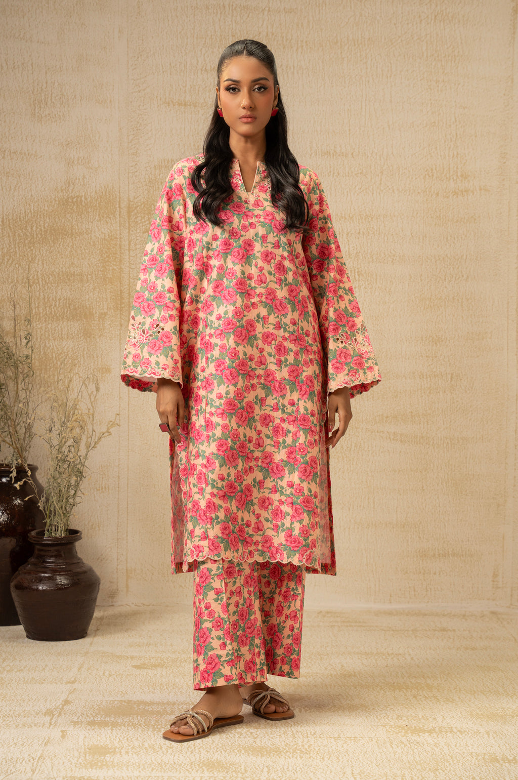 UNSTITCHED EMBROIDERED SUIT