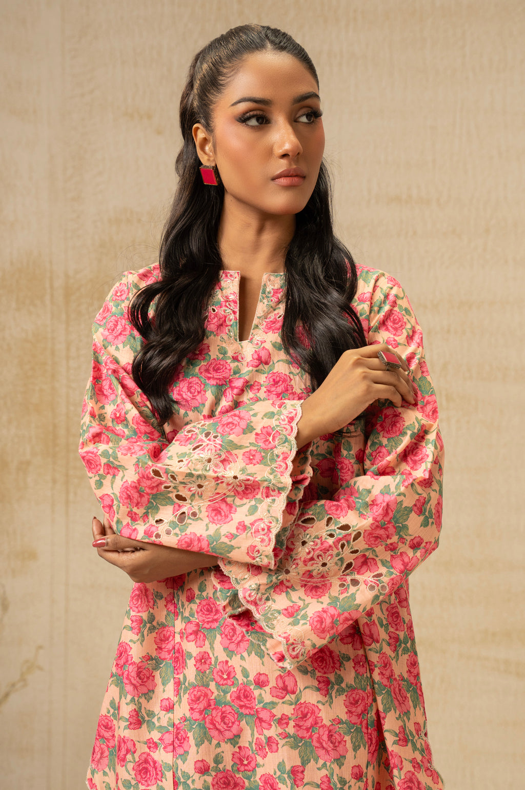 UNSTITCHED EMBROIDERED SUIT