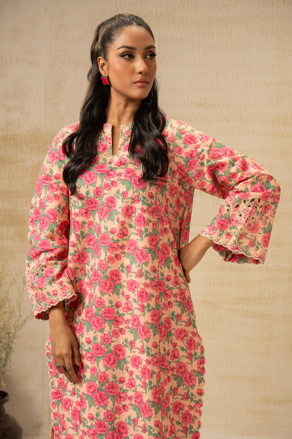 UNSTITCHED EMBROIDERED SUIT