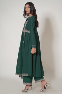Unstitched 3 Piece Embroidered Yarn Dyed Suit