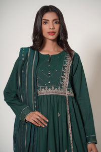 Unstitched 3 Piece Embroidered Yarn Dyed Suit
