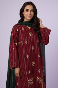 Unstitched 3 Piece Embroidered Mysuri Jacquard Suit