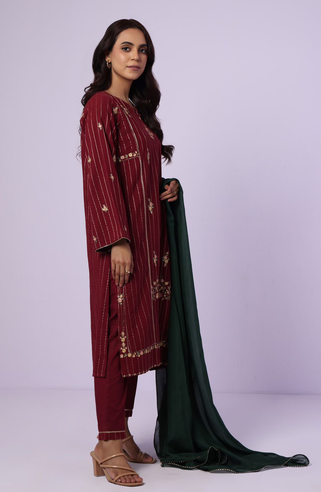 Unstitched 3 Piece Embroidered Mysuri Jacquard Suit