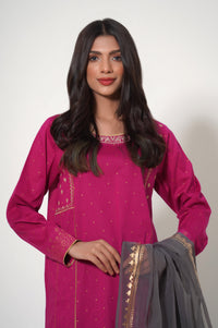 Unstitched 3 Piece Embroidered Lawn Suit