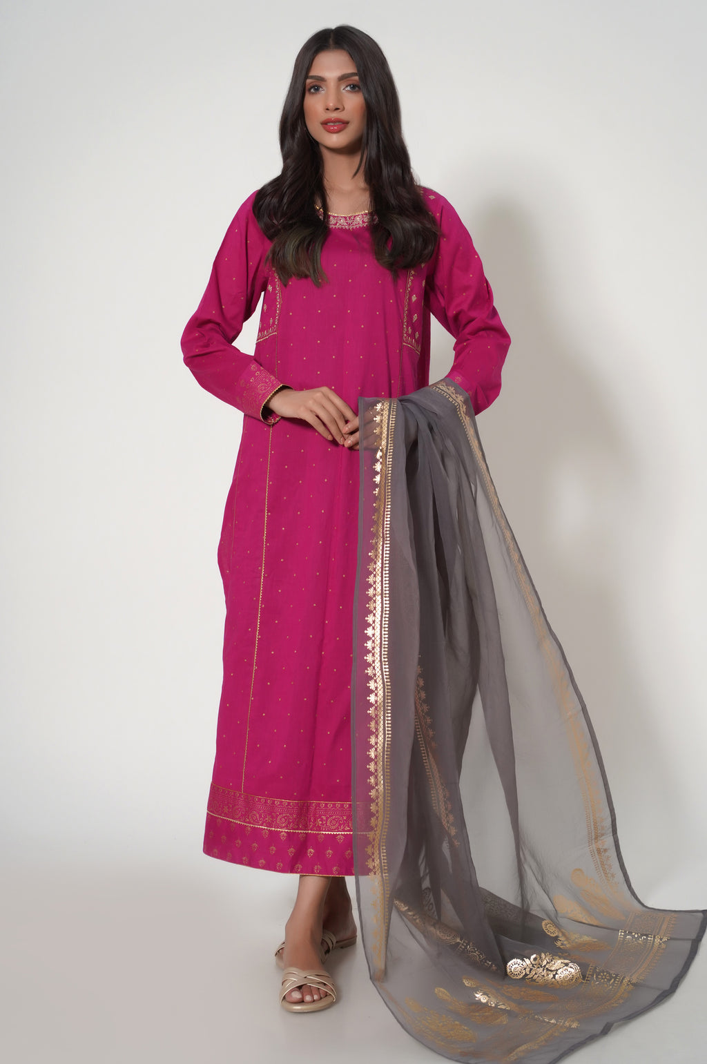Unstitched 3 Piece Embroidered Lawn Suit