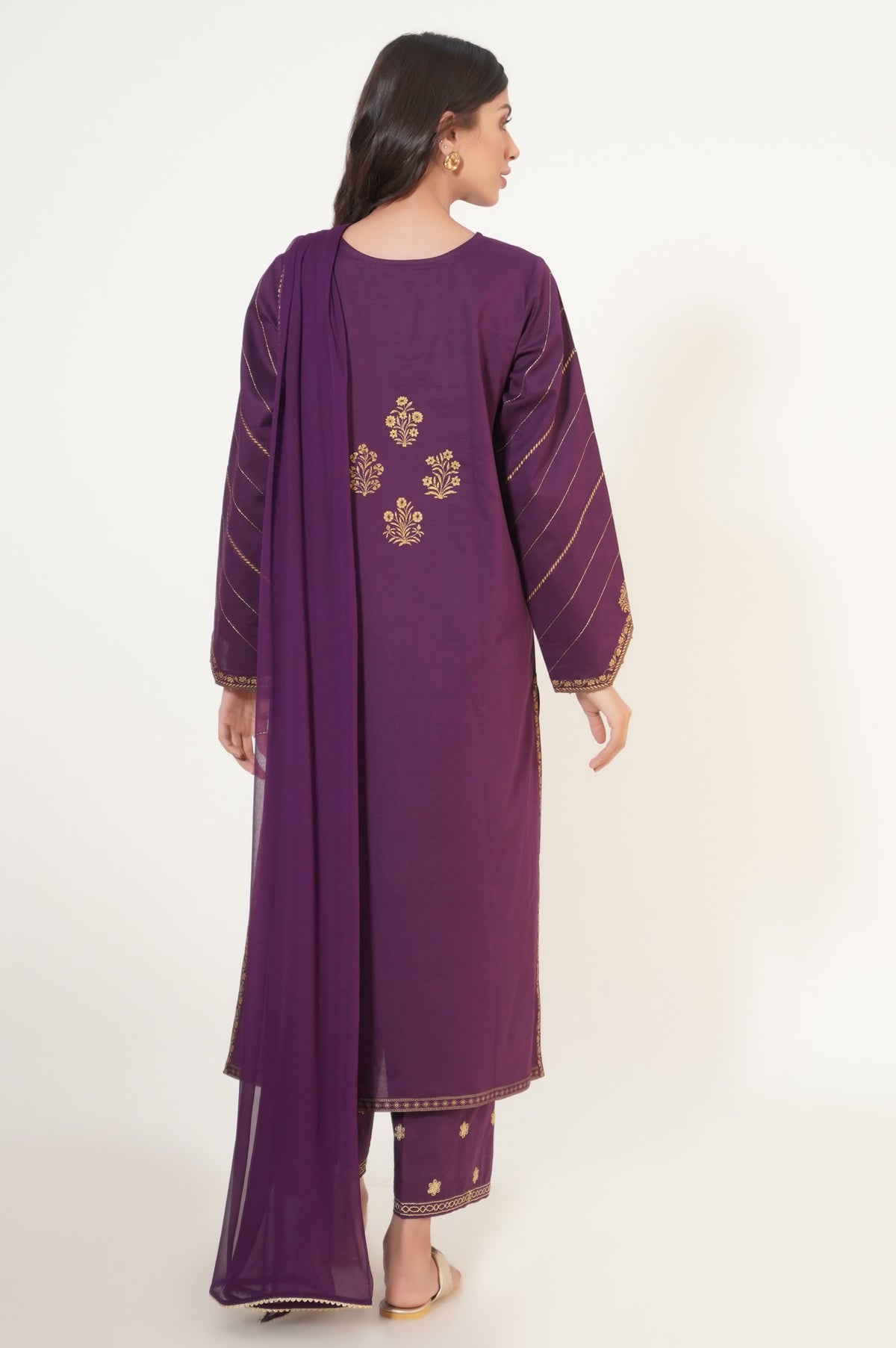 Stitched 3 Piece Paste Printed Lawn Suit
