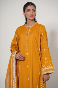 Unstitched 3 Piece Puff Printed Cambric Suit