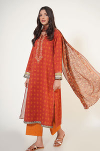 Unstitched 3 Piece Printed Lawn Suit