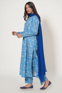 Stitched 3 Piece Printed Lawn