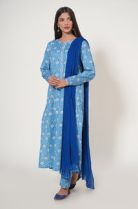 Stitched 3 Piece Printed Lawn