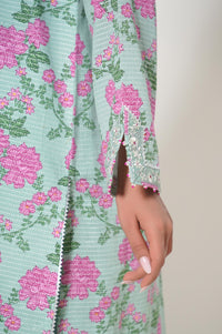 Unstitched 3 Piece Printed Dobby Lawn