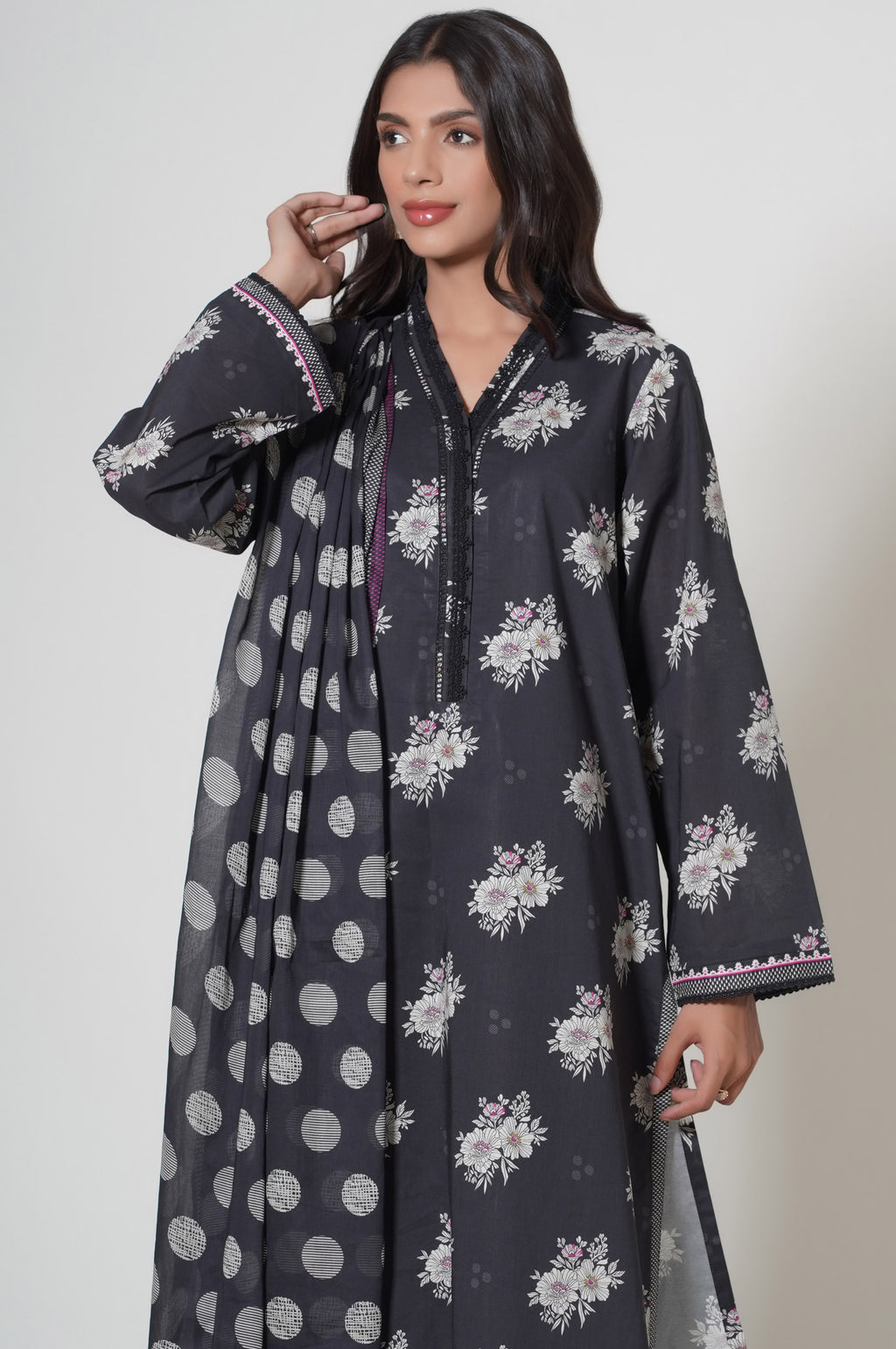 Unstitched 3 Piece Cambric Suit