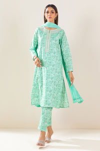 Stitched 3 Piece Embroidered Lawn Suit