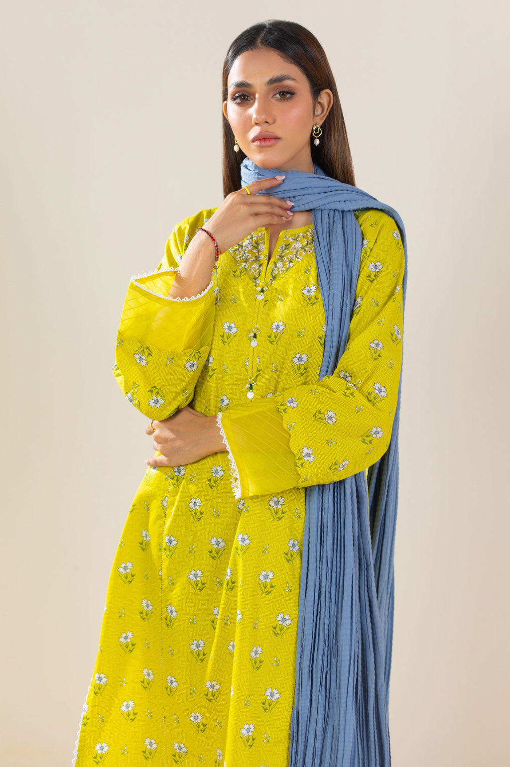 Stitched 3 Piece Printed Lawn Suit