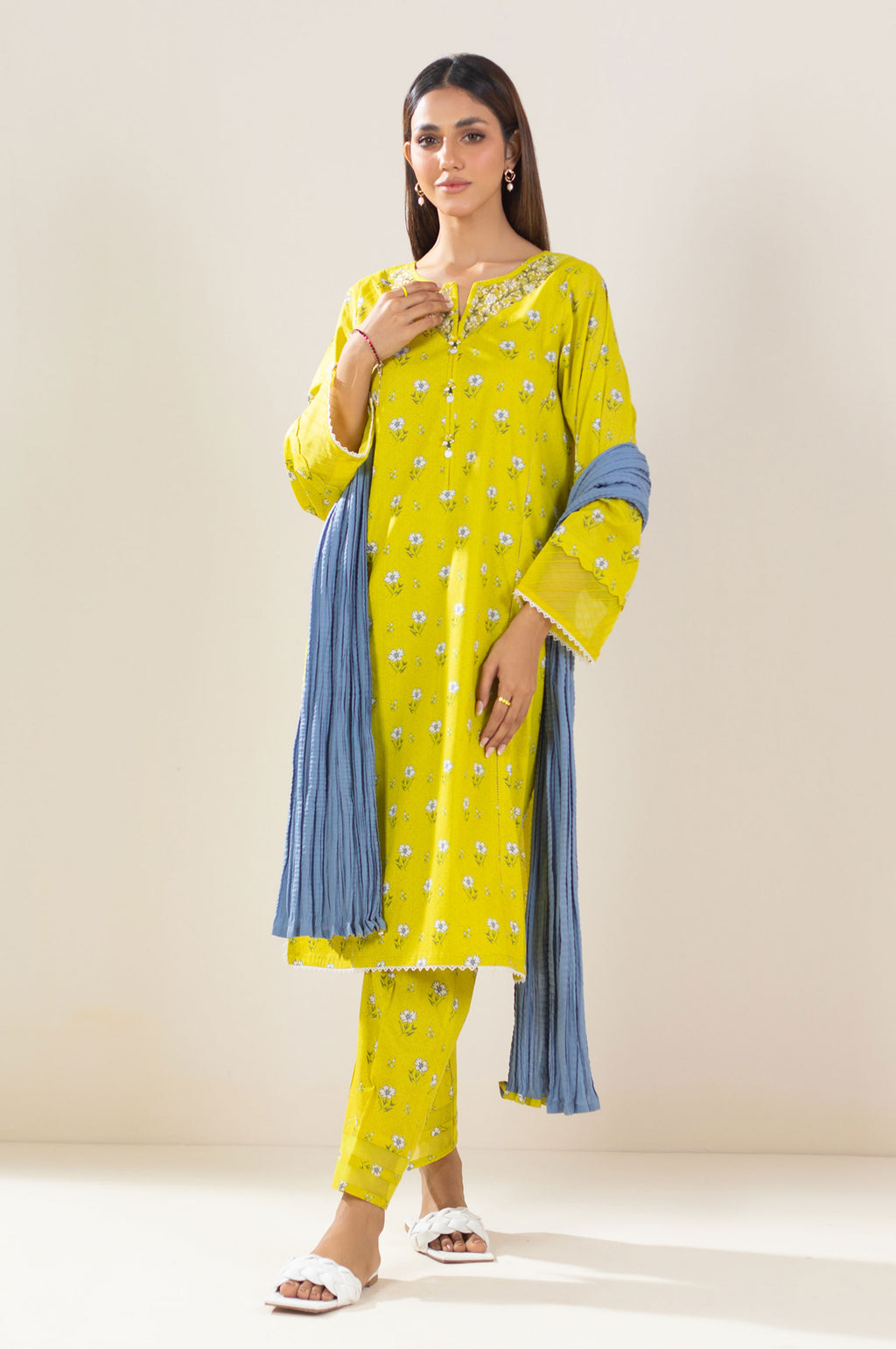 Stitched 3 Piece Printed Lawn Suit