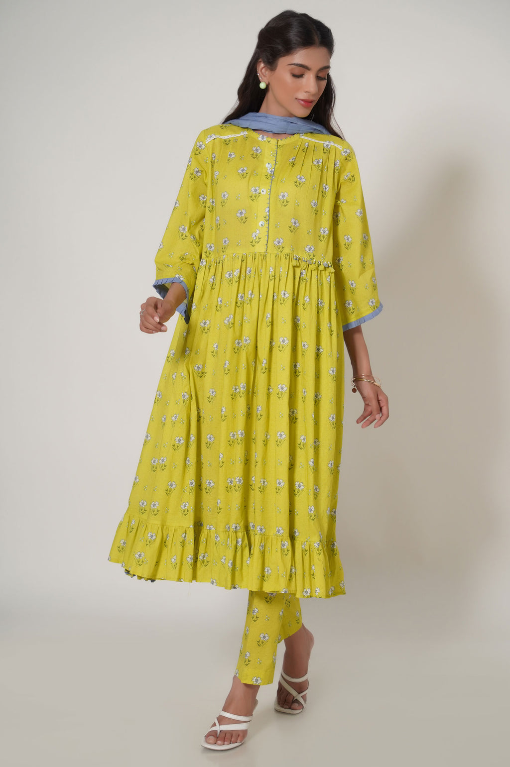 Unstitched 3 Piece Printed Cambric Suit