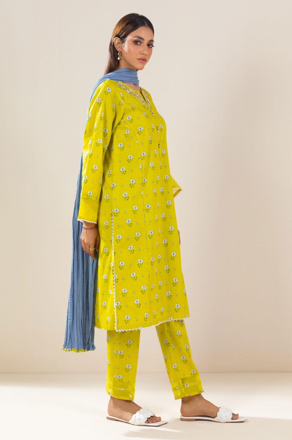 Stitched 3 Piece Printed Lawn Suit
