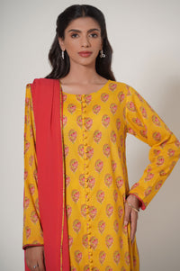 Unstitched 3 Piece Printed Cambric Suit