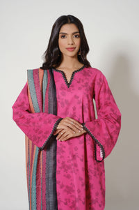 Unstitched 3 Piece Printed Cambric Suit