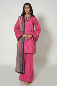 Unstitched 3 Piece Printed Cambric Suit