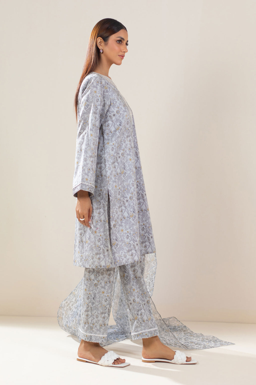 Stitched 3 Piece Printed Lawn Suit