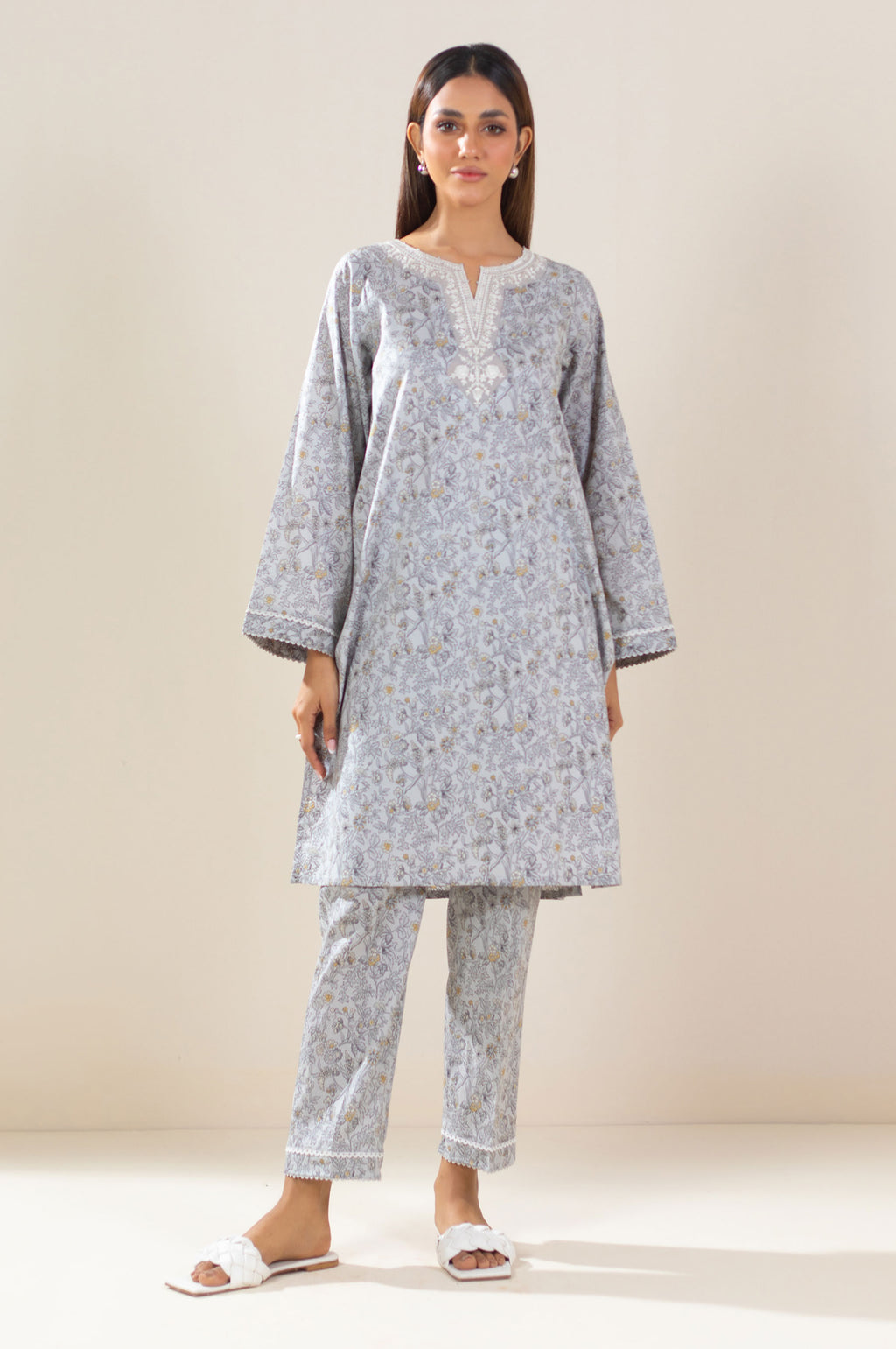 Stitched 3 Piece Printed Lawn Suit