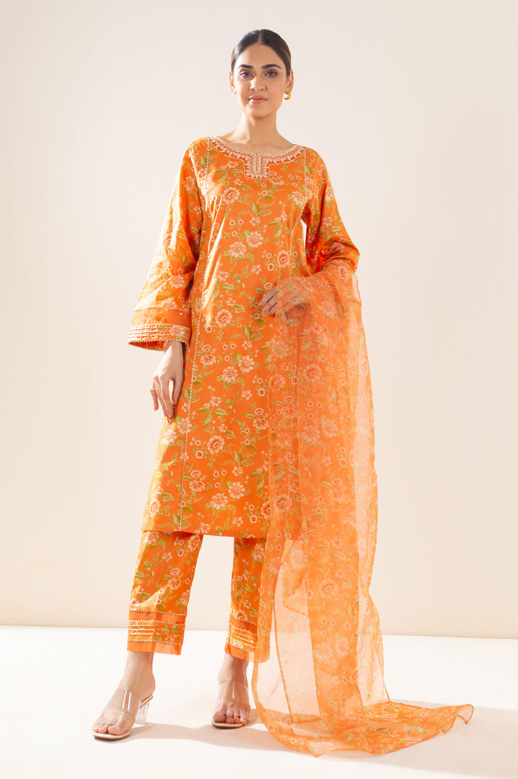 Stitched 3 Piece Printed Lawn Suit