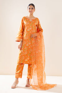 Stitched 3 Piece Printed Lawn Suit