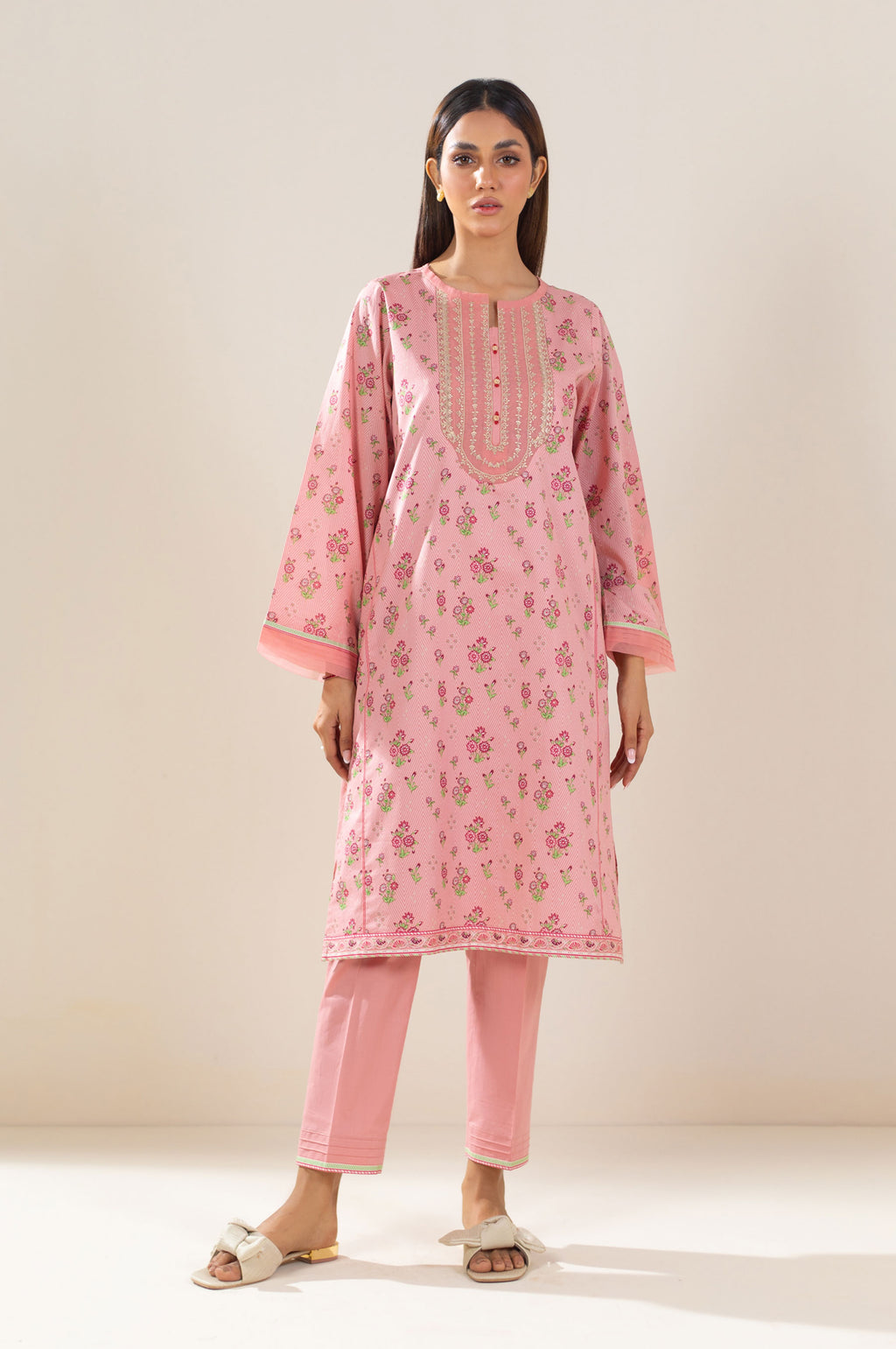 Stitched 3 Piece Embroidered Lawn Suit