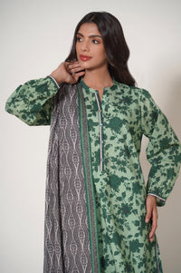 Stitched 3 Piece Printed Cambric Suit