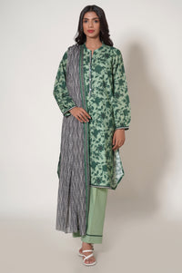 Stitched 3 Piece Printed Cambric Suit