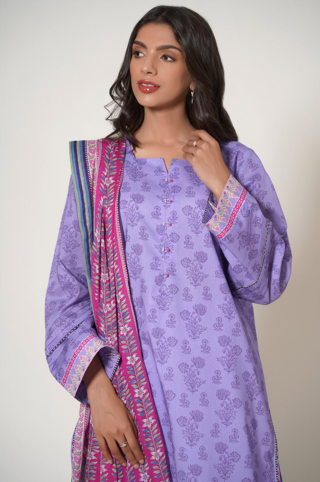 Stitched 3 Piece Printed Lawn Suit