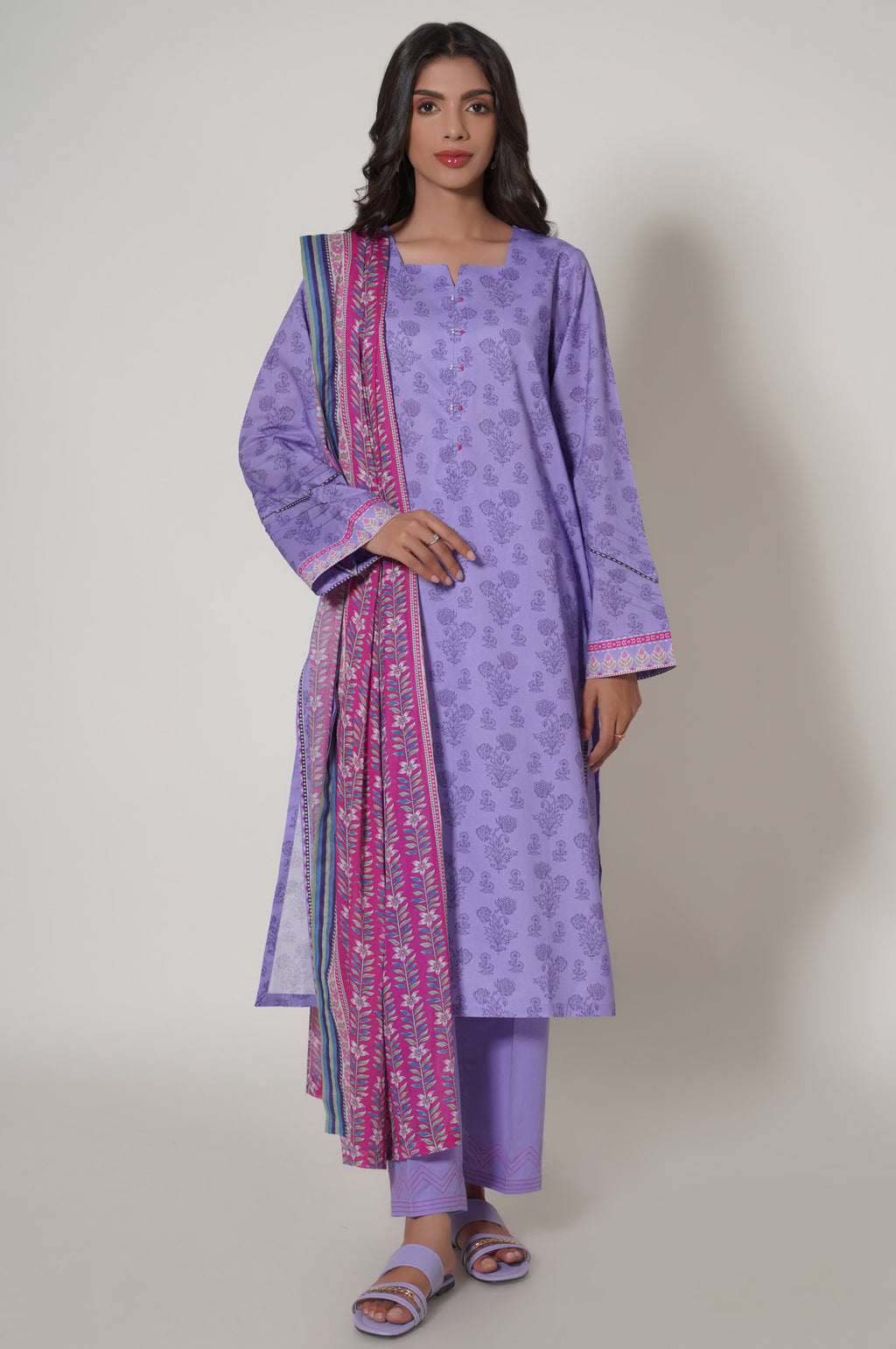 Stitched 3 Piece Printed Lawn Suit