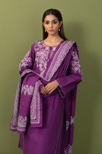 Stitched 3 Piece  Embroidered Both Side Slub Suit