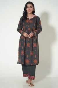 Unstitched 3 Piece Printed Cottle Suit